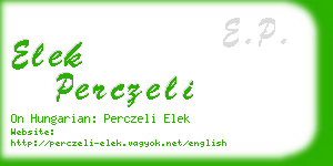 elek perczeli business card